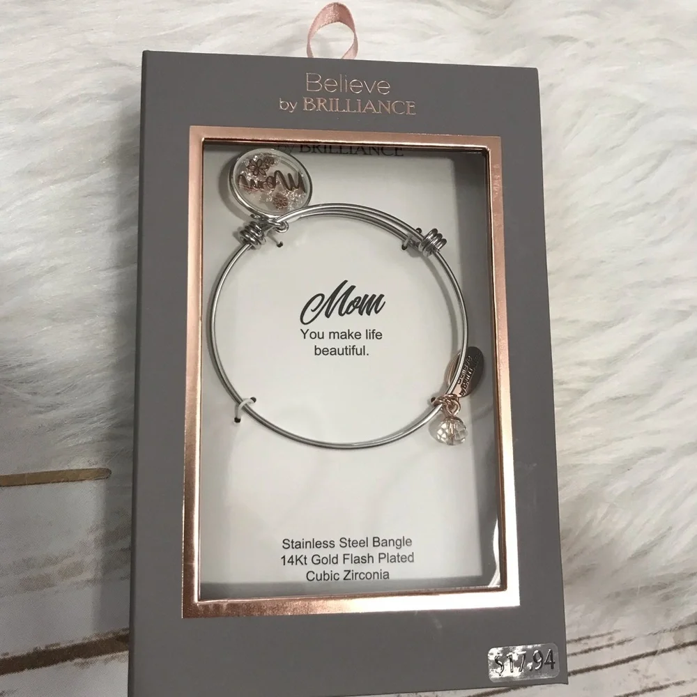 Mothers Day Mom Bracelet Bangle Jewelry Present Gift nwt‎ 9